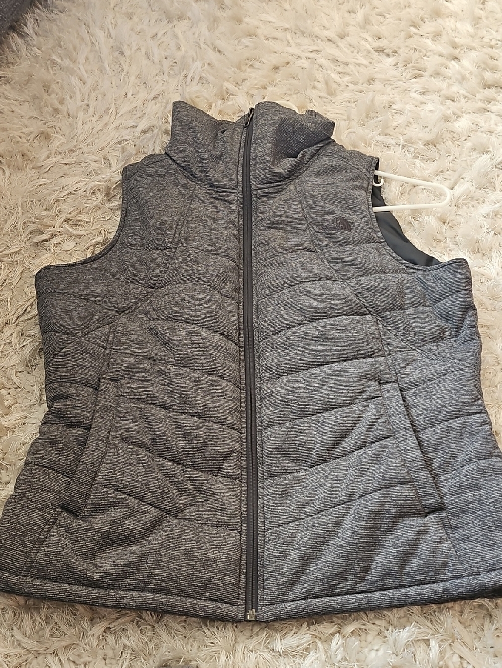 The North Face Women's Heather Gray Quilted Puffer Vest
